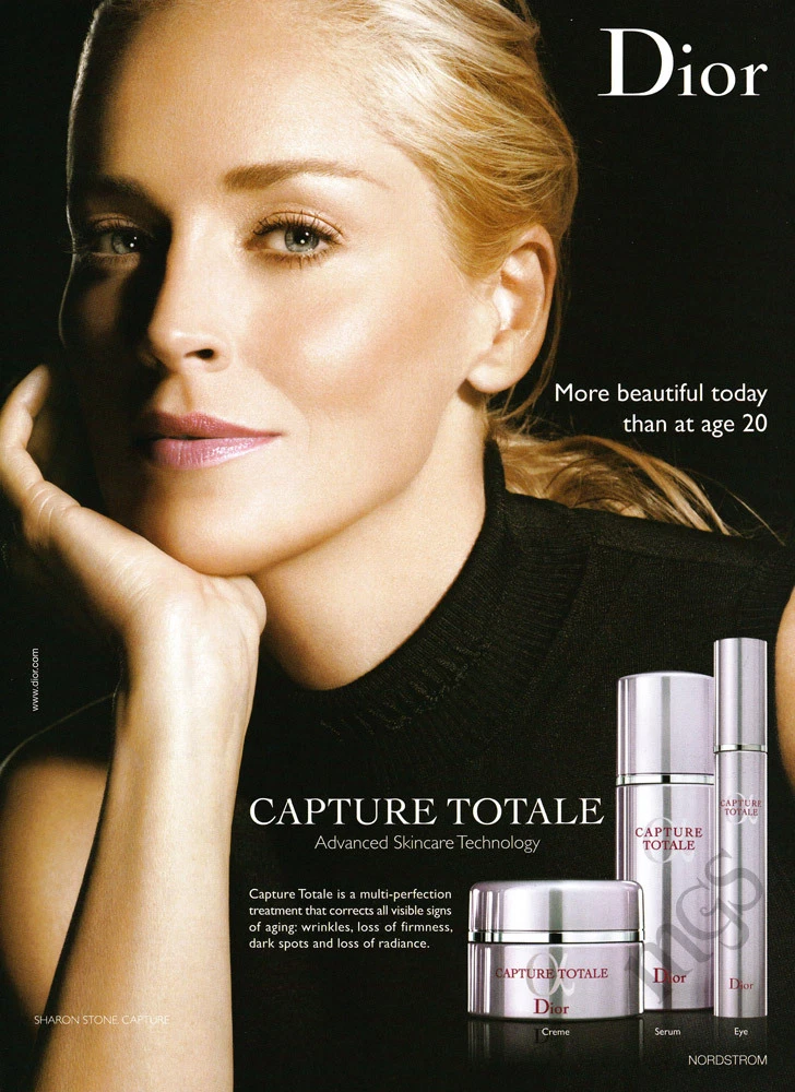 Sharon Stone 1 page coupe annonce 2008 pour Dior Capture Total