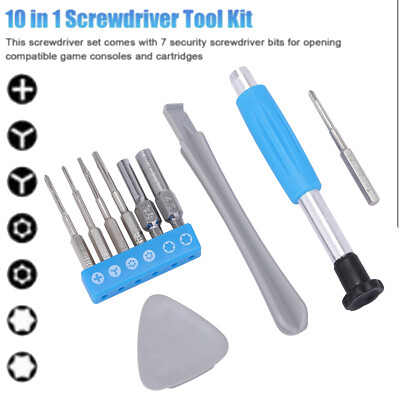 For Nintendo Switch SNES N64 NES 10 in 1 Screwdriver Security Repair Tool Kit US