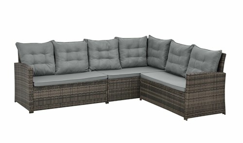 Monroe 8 asientos jardín ratán muebles esquina comedor conjunto mesa sofá banco taburete - Imagen 17 de 22