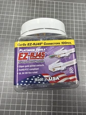 Platinum Tools 202003J EZ-RJ45 Pass-Through Cat5e Ethernet Cable Connectors 100