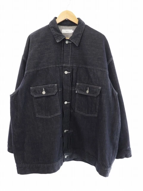 [Japa n Used Fashion] Graph Paper Graphpaper Colorfast Denim Blouson Color  Fast