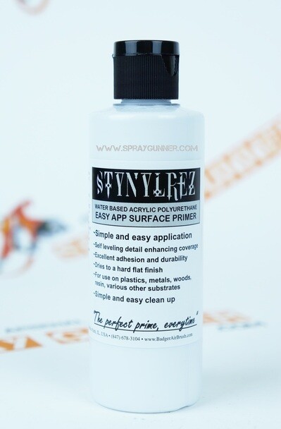 Badger Air-Brush SNR-401 Stynylrez White Water Based Acrylic Primer 4oz. Badger Air-Brush SNR-401 Stynylrez White Water Based Acrylic Primer 4oz.