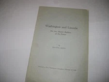 1928 Washington and Lincoln two master builders of the Union by Emanuel Hertz