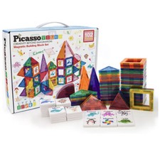 Picasso Tiles 102-Pc. Magnetic Tile Building Construction Toy Playset New