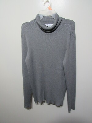 Time and Tru Turtleneck Top Size XXL 20 Gray Pull Over Ribbed Long Sleeve  Casual