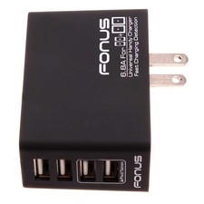 Home Charger 34W 4-Port USB 6.8A Wall AC Plug Power Adapter Rapid for Tablets