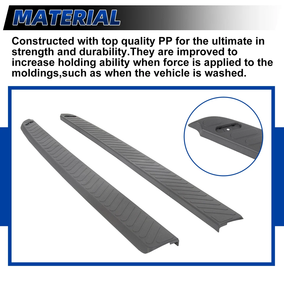 For Honda Ridgeline Crew Cab Improved Bed Rail Cap Molding Set 06-14 Caps Black Foto 4 de 4