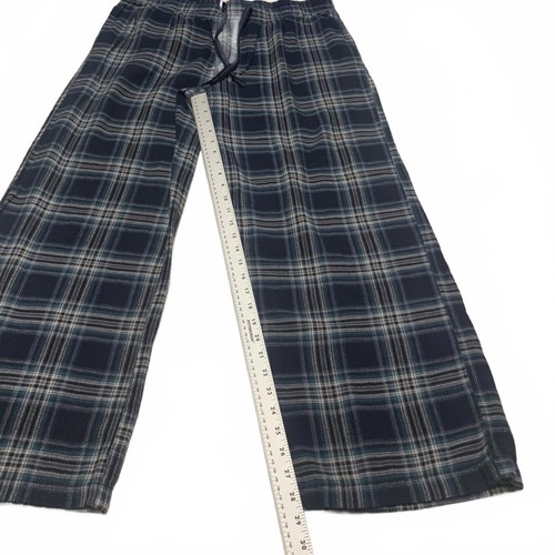 Merona Men's Size Large Blue Plaid Pajama Pants 34.5 x 28.5 Cotton - Picture 3 of 9