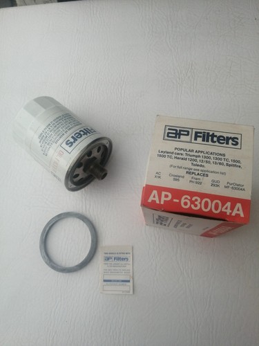 TRIUMPH HERALD. 1300. 1500. TOLEDO. SPITFIRE. AP FILTERS AP-63004A OIL FILTER . - Picture 17 of 24