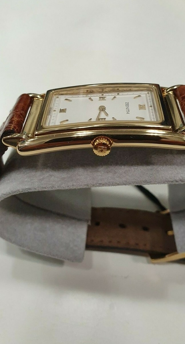 OROLOGIO ZENITH UOMO QUADRATO PLACCATO ORO MOVIMENTO A CORDA