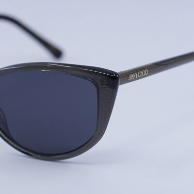 Jimmy Choo NADIA/S 0Y6U IR Cat Eye Sunglasses - Glitter Grey/Grey JIMMY CHOO NADIA/S 0Y6U IR Glitter Grey/Grey 56-17-145  main image 2