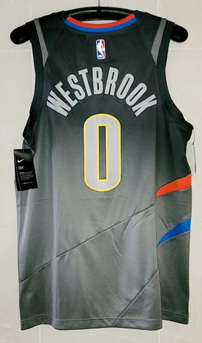 2017-18 Oklahoma City Thunder Swingman Jersey #0 Russell WESTBROOK New Medium - Picture 3 of 8