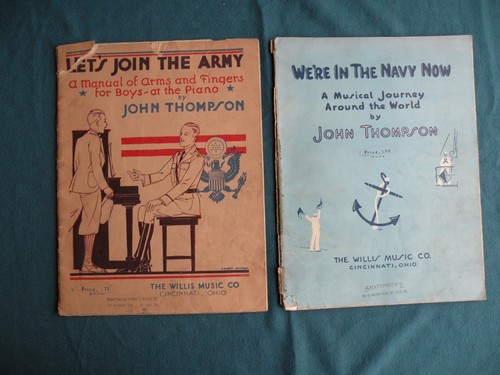 1929 We're in the Navy Now & Let's Join the Army libros de música para piano de Willis Cincin - Imagen 2 de 11