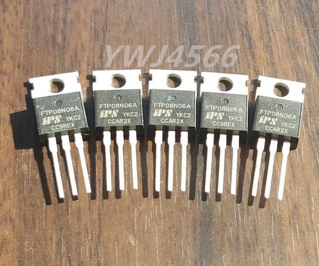 Componenti Elettronici MOSFET Transistor MOSFET FTP08N06A Canale N TO-220 - Pack Da 10 Pezzi, Per Alimentatori, Motori 10 Pezzi MOSFET Canale N TO-220 FTP08N06A Per Elettronica