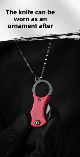 EDC folding knife portable outdoor multifunctional knife with necklace - Picture 12 of 18