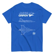 Saab Jas 39 Gripen Swedish Fighter Jet Clean Design T-Shirt