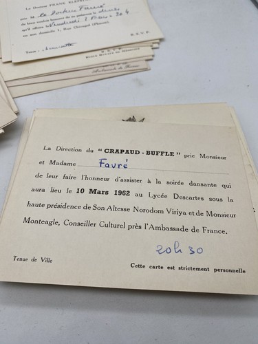 VIE SOCIALE D'UN MÉDECIN MILITAIRE AU CAMBODGE 1960-61 (environ 90 documents) - Picture 13 of 24