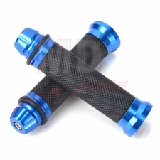 Blue Motorcycle Hand Grips Rubber Gel 7/8" Handle Bar for Honda Suzuki Yamaha US