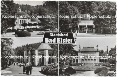 Postcard-postcard 1963, Staatsbad Bad Elster, GDR, multi-picture card, used