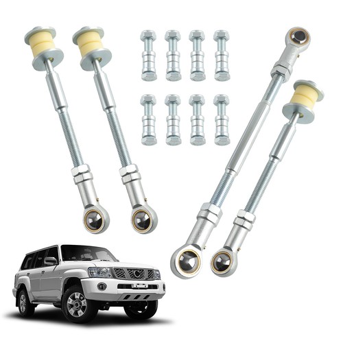 Extended Sway Bar Link Kit For Nissan Patrol GU Y61 97 12 Front Rear