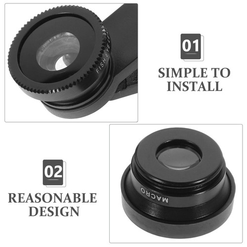 1 Set Phone Camera Lens Macro Lens Wide Angle Lens Fisheye Lens for Mobile Phone - 第 4/12 張圖片
