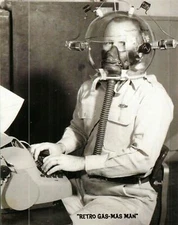 *Gas Masks Postcard-"The Retro Gas Masks-Man"  {RB59}~