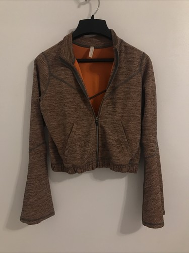 Free People Movement Off The Grid Jacket Textured Bell Sleeve Rust Gray XS - Picture 7 of 10