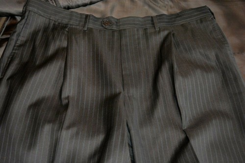 $4295 Ermenegildo Zegna Trofeo Silk Brown Stripe Wool Suit 42L 37W - Picture 8 of 12