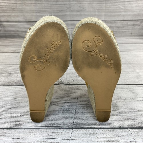 Seychelles Wedged Suede Espadrille Heels Women Size 8.5 Open Toe Summer Shoes - Picture 11 of 13