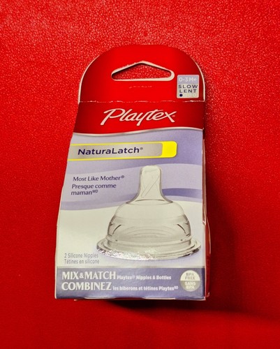 2 Playtex Nurser NaturaLATCH Slow Flow Nipples BPA Free 0-3+M - NEW - 第 1/5 張圖片