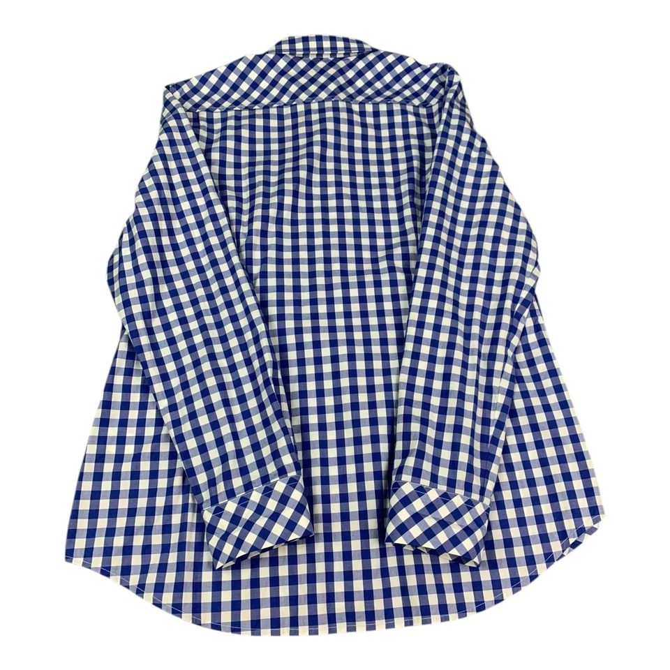 Camisa para mujer Vineyard Vines con botones, cuadros azul búfalo, ajuste clásico, talla 16 Foto 2 de 4