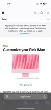 Apple iMac 24" (256GB SSD, Apple M1, 3.20GHz, 8GB, 7-Core GPU) Pink - MJVA3LL/A