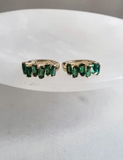 Cubic Zirconia Hoop Earrings Gold Hoop Earrings Gold Plated Tiny Huggies