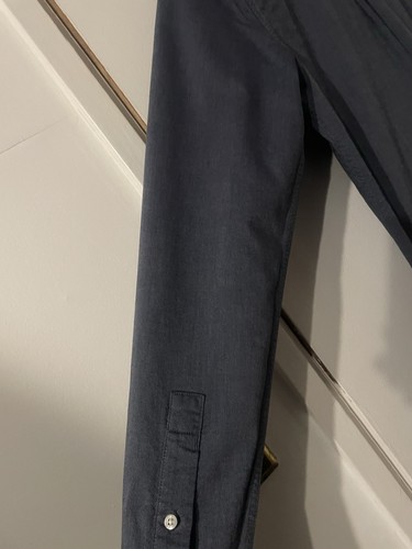 Camisa Oxford Fred Perry Manga Larga Pequeña Carbono Oscuro Nueva Con Etiquetas - Imagen 18 de 22