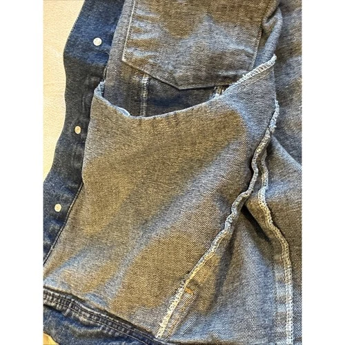 VTG 90s Marlboro Country Store Blue Denim Trucker Jacket Star Tag Mens XL image 13