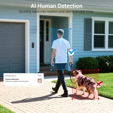 Wireless Wi-Fi Video Doorbell Camera AI Motion Detection Way Audio Night Vision