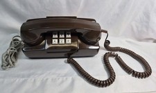 Telefono Vintage Starlite GTE Automatico Elettrico Supporto Scrivania Pulsante Marrone *TESTATO 