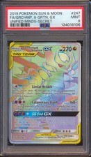 2019 POKEMON UNIFIED MINDS GARCHOMP GIRATINA GX FULL ART SECRET RARE #247 PSA 9!