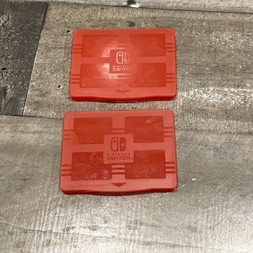 2 Offizielle Nintendo Switch Hülle 4 Spiele Cartridge Halter Rot + MicroSD Case Lot