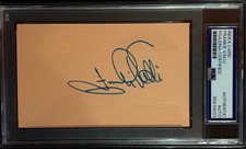 FRANKIE VALLI SIGNED INDEX CARD PSA ENCAPSULATED THE FOUR SEASONS WONDER WHO B