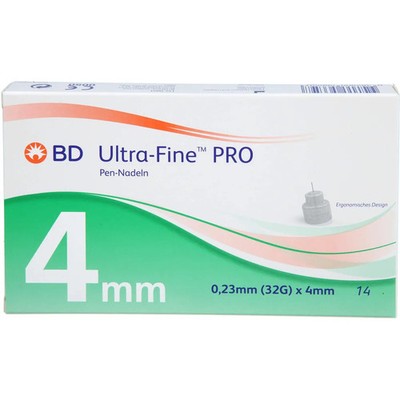 BD ULTRA-FINE PRO Pen-Nadeln 4 mm 32 G 0,23 mm 14 St PZN 19422761