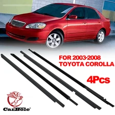 4Pcs For 2003-2008 Toyota Corolla Weather Strips Window Moulding Trim Seal Belt