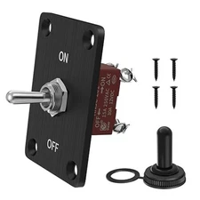 Toggle Switch Waterproof ON/Off DPST 4 Pin 30A 12V DC 20A 120V AC Toggle DPST