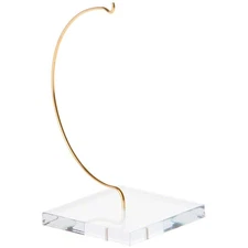 Plymor Wire Ornament Hanger Display with 3" Clear Acrylic Square Base, 5.5" H