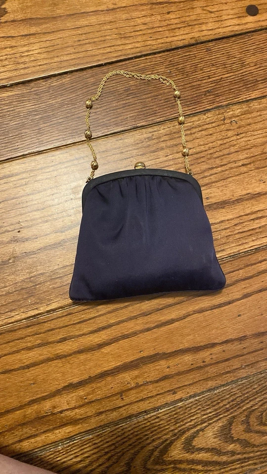 Bolso de noche Morris Moskowitz vintage azul marino Foto 4 de 4