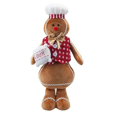 VFM E-STORE Christmas Gingerbread Man Decoration 48cm x 27cm Red X 1