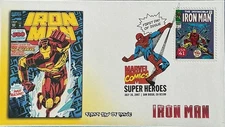 BDAOCITW KSC Cachets 4159 Marvel Comic Book Cover Stamp Iron Man