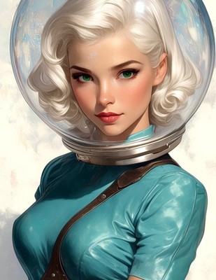''Sci-Fi Girl 37'' Fine Art Print 8.5x11 Limited to 20 Hand-Numbered Copies