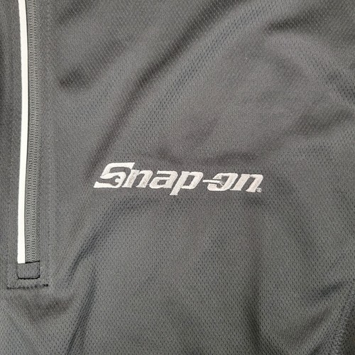 Snap On Tools Shirt Men's XL Black 1/4 Zip Pullover Performance Long Sleeve - Picture 4 of 15