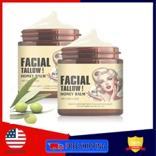 Whipped Beef Tallow and Honey Balm, Grass Fed Grass Finished Face Cream